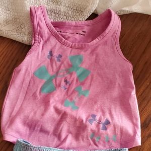 Under armour 18 month girl short outfit
